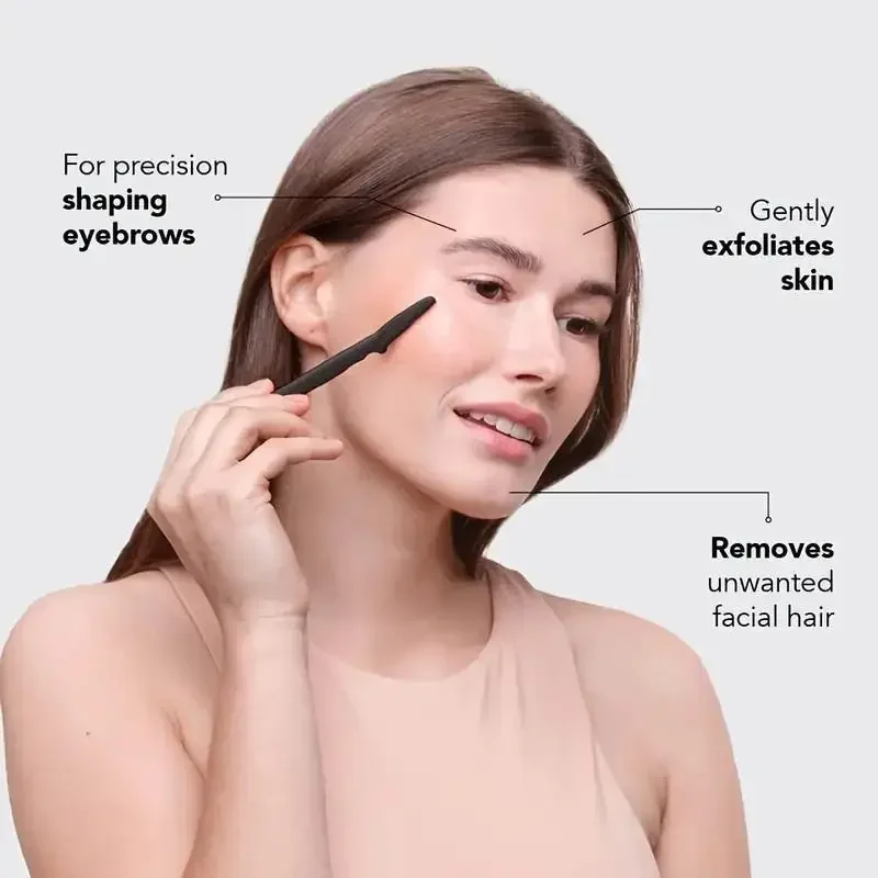 Cortadores de seguridad para mujer, 10 Uds., depilación de cejas, maquinilla de afeitar, maquillaje, recortador de cejas, cuchilla, afeitadora, afeitadora facial portátil - imagen 2