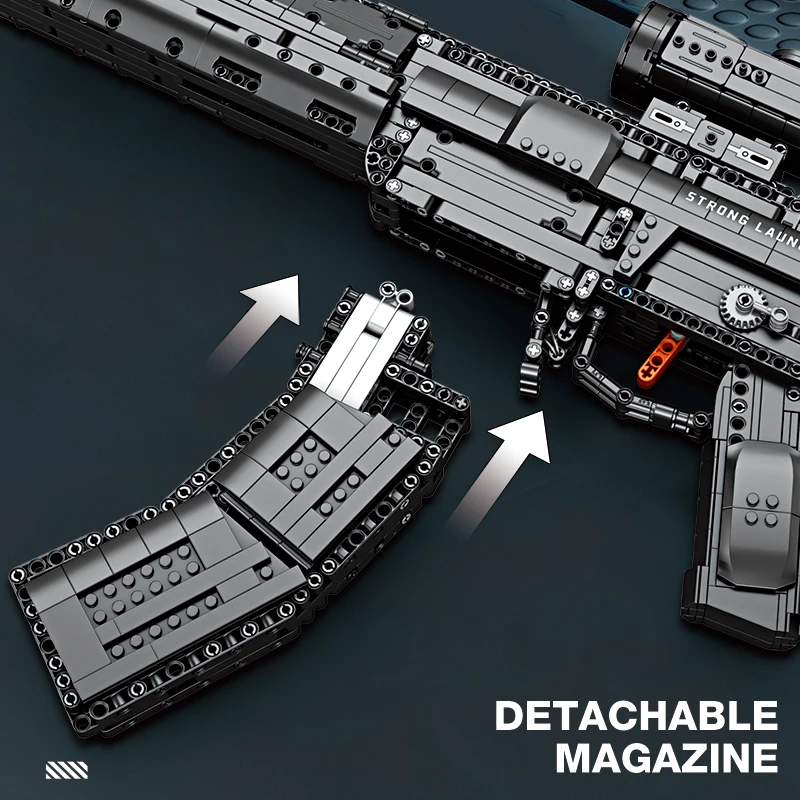1593 Uds 191 Rifle bloques de construcción armas militares colección de pistolas de simulación bloques de modelismo juego de guerra para niños juguetes regalos de vacaciones - imagen 4