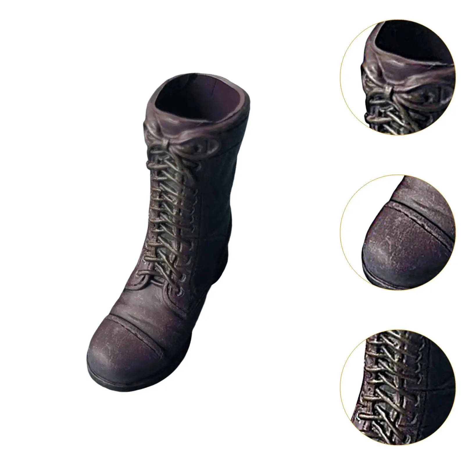 1:6 Scale Short Tube Boots Low Heel Boots, Dolls Dress up Accessory Shoes for 12'' inch Male Action Figures Accessory