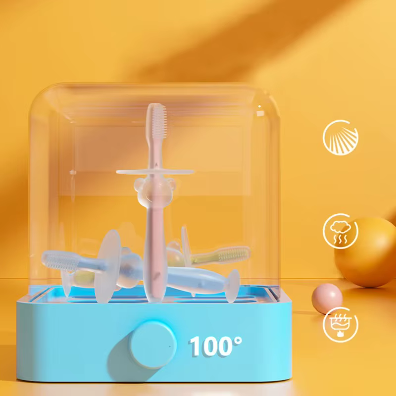 Cepillo de dientes de silicona para bebé – Mango suave flexible - imagen 3