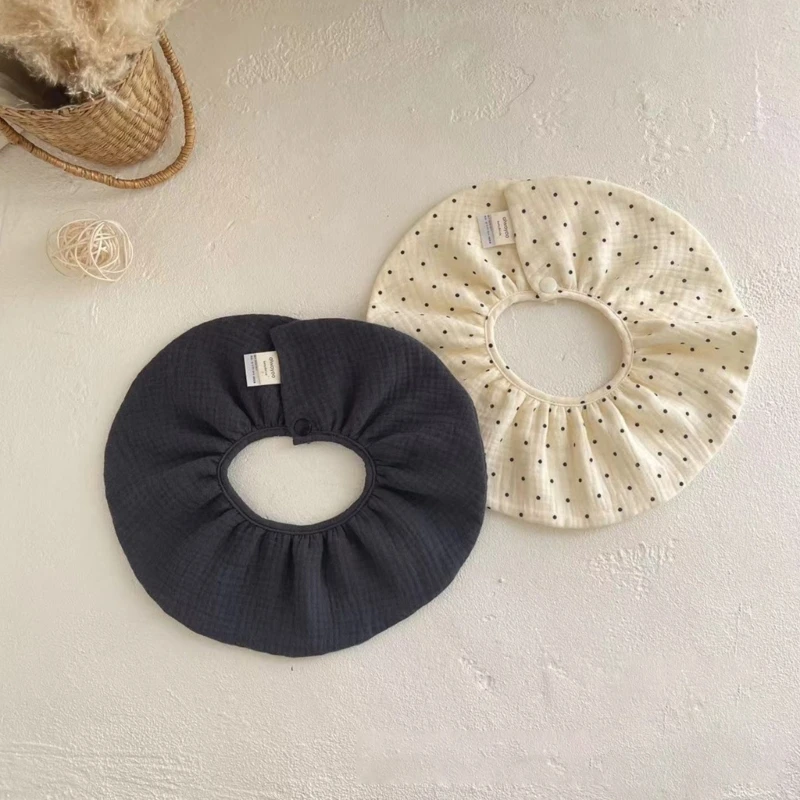 아기 턱받이 통기성 면 거즈 턱받이, 6 레이어, 단색, 흘러내림 턱받이, 유아 타올, 신생아 트림 천 앞치마 - imagen 5