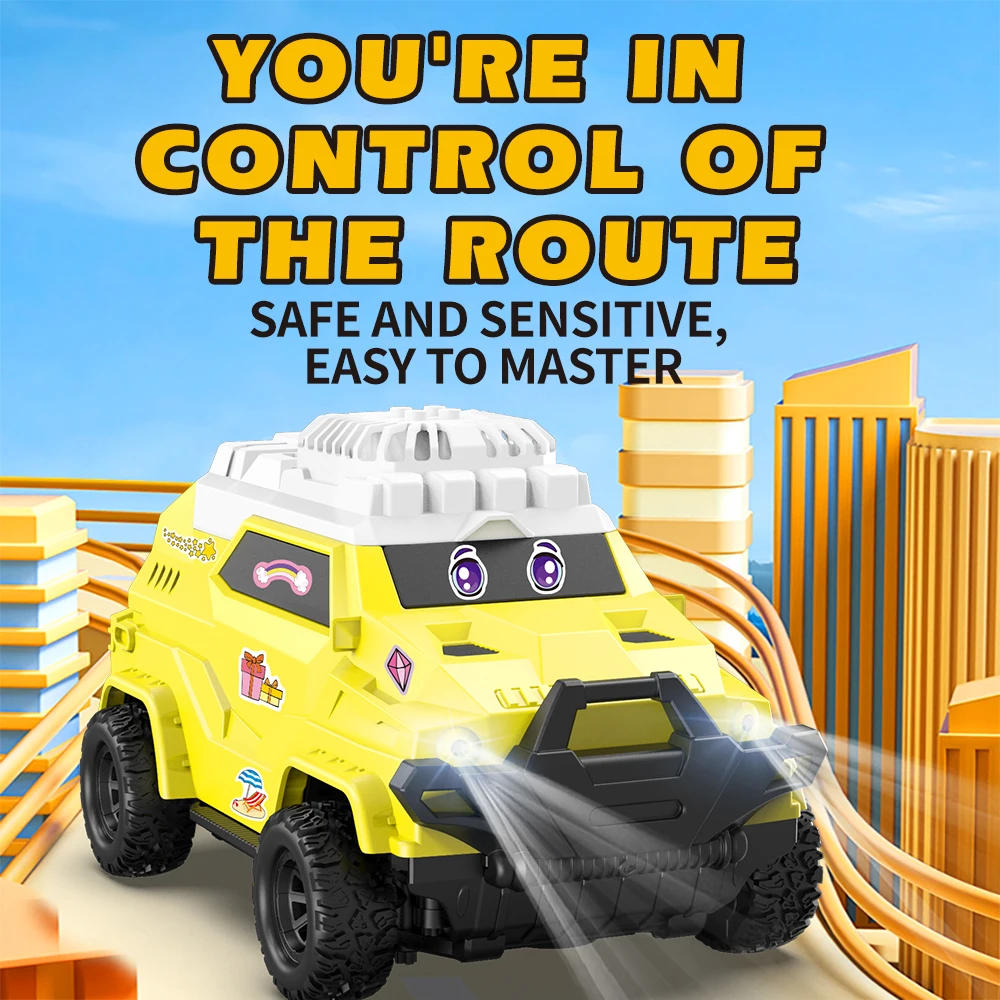 Vehículo de deriva RC con luz de ventilador, coche de carreras con Control remoto de alta velocidad de 2,4G, regalo, coche de carreras de competición, juguete todoterreno para niños - imagen 3