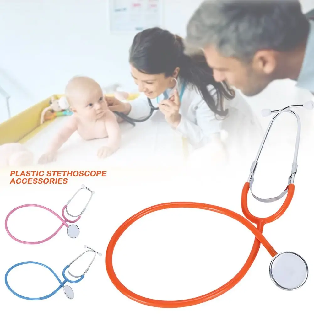 Juguete de estetoscopio multicolor DIY, accesorios de estetoscopio de plástico de imitación, juguete de médico de imitación, juegos familiares para padres e hijos