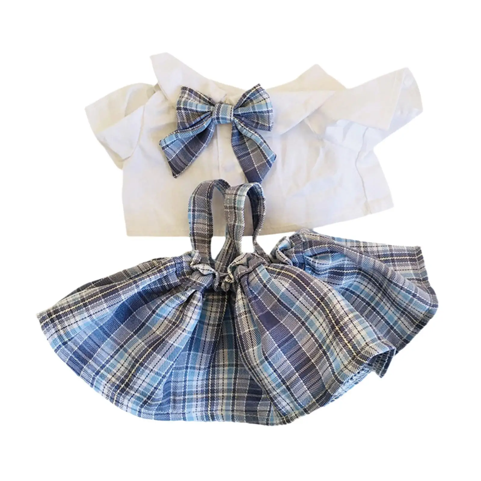 38cm Plush Doll Clothes Fashion Plush Doll Accessories Soft Dress up Stuffed Animals Clothes Doll Clothing Cartoon Doll JK Skirt