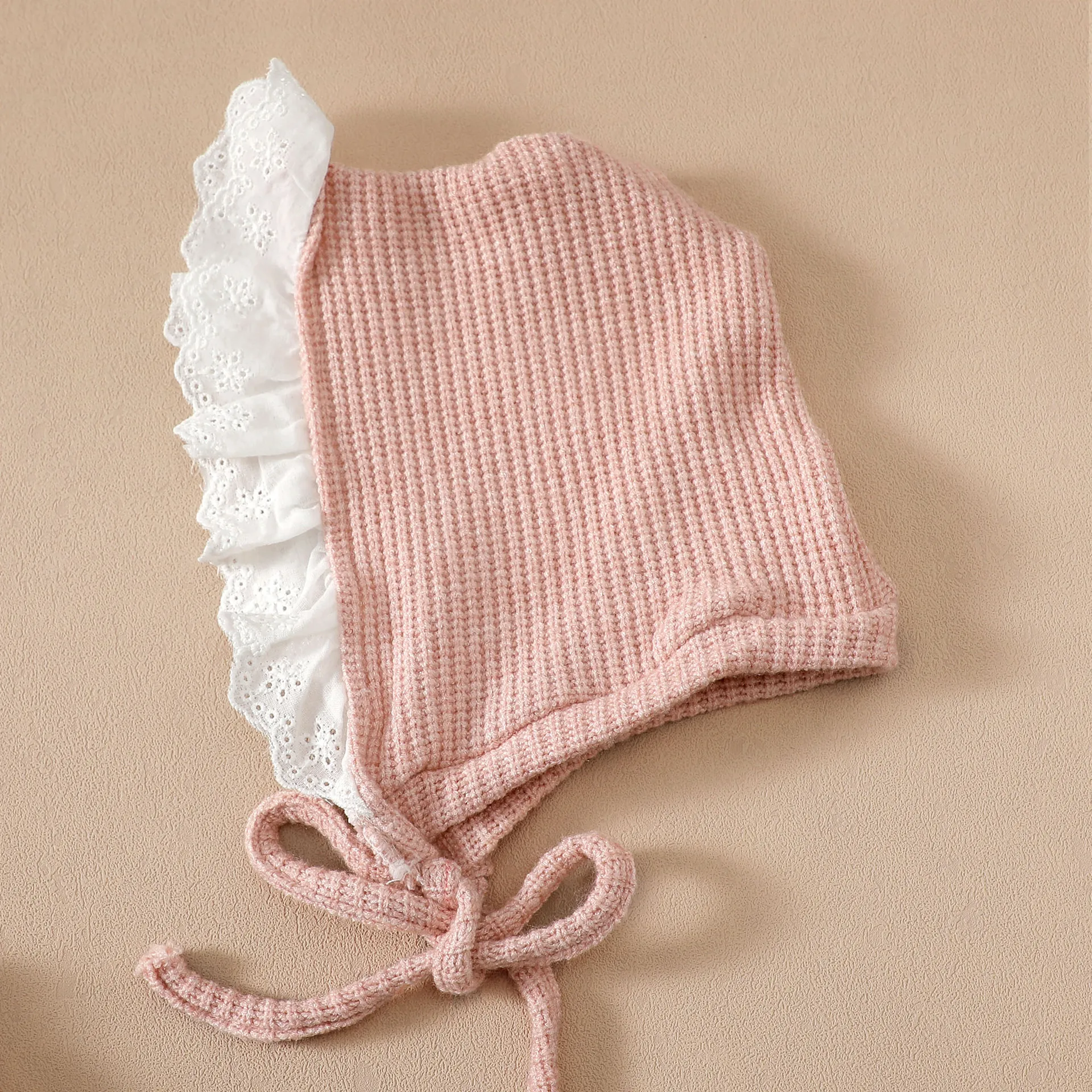 Mono de 2 uds para niñas pequeñas, traje de verano con lazo de Color contrastante, sin mangas, pelele de punto con volantes, sombrero, traje para niños - imagen 3