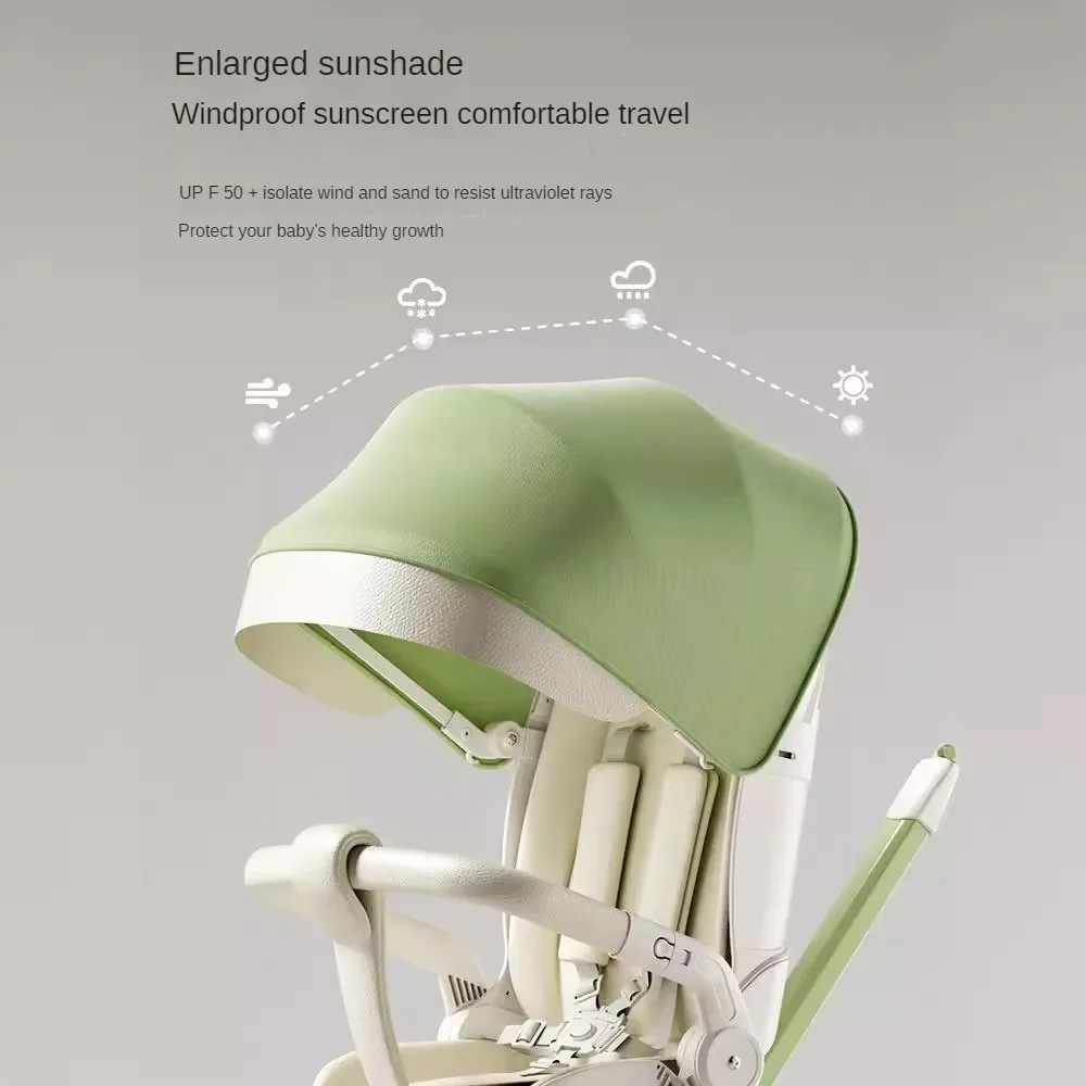 Cochecito de viaje plegable ligero con asiento giratorio 360 grados - imagen 4