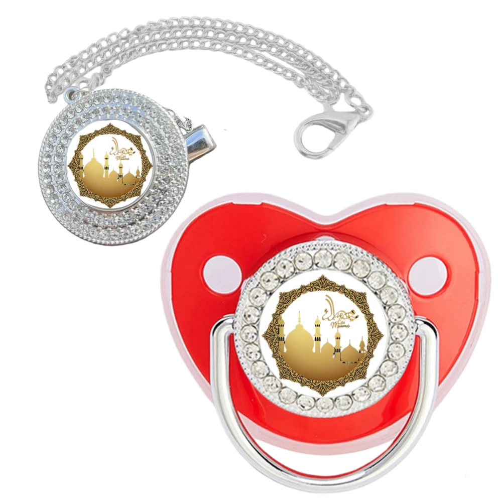 2025 Kawaii's nuevo chupete para bebé con cremallera, juguete con dientes de silicona, soporte para chupete, alimenta regalos de cadena de chupete para bebé musulmán - imagen 4