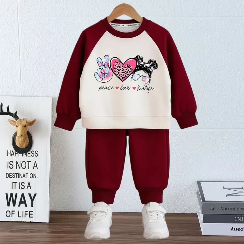 Chándal infantil de sudadera con capucha y pantalón largo estampado - imagen 3