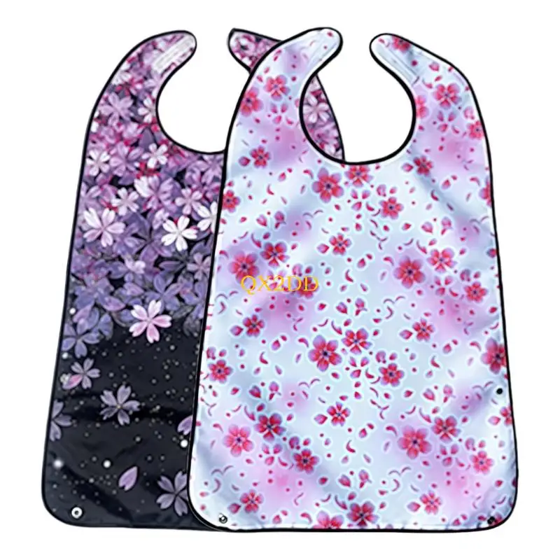 Babero de alimentación reutilizable con estampado elegante, fácil limpieza - imagen 3