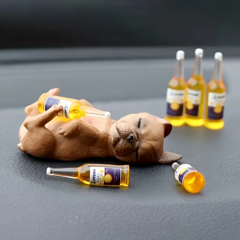 Figuras de resina adorable con mini cervezas para cuarto infantil - imagen 4