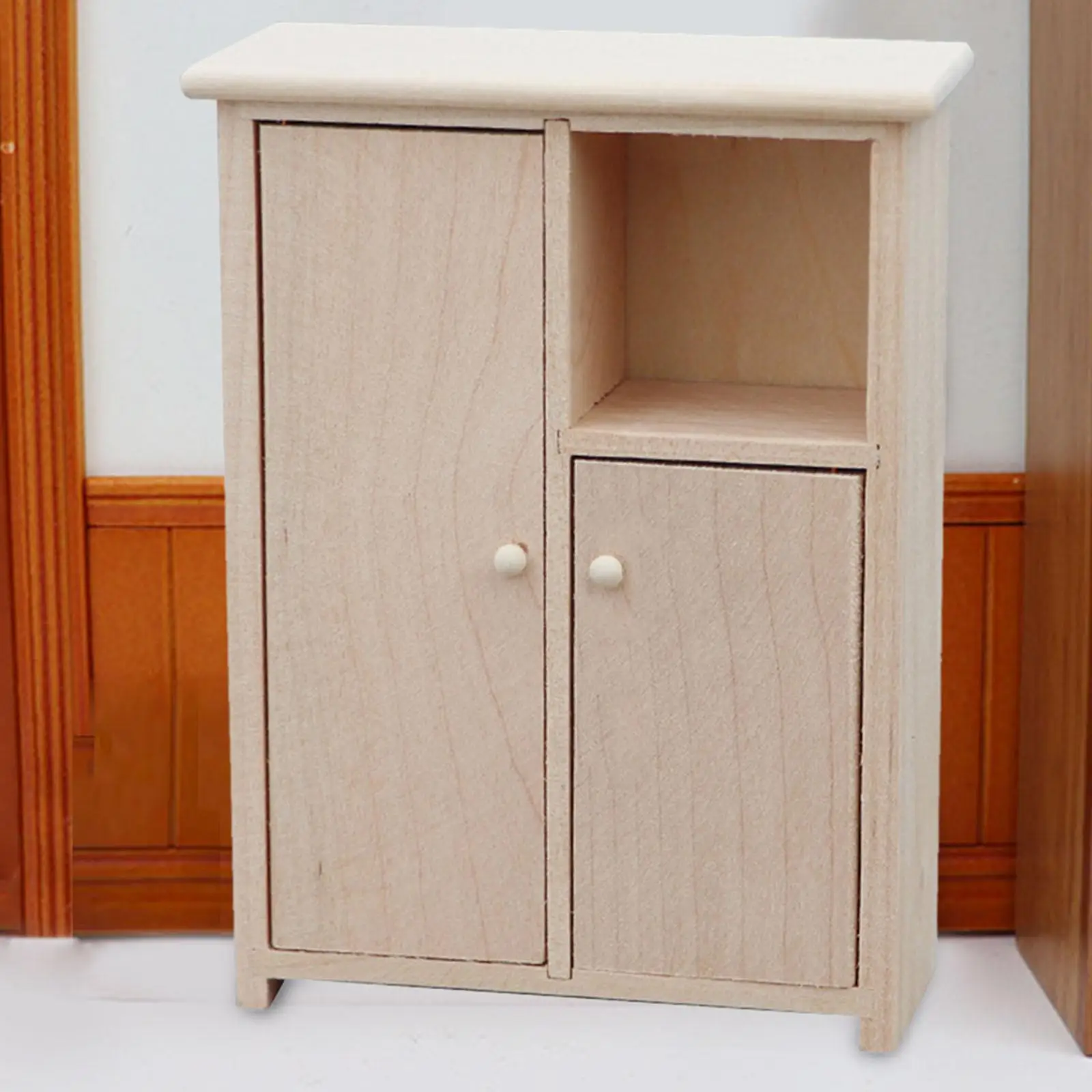 1:12 Dollhouse Cabinet Scenery Supplies Simulation Accessories Toy Doll Accessories Decoration for Living Room Bedroom Ornaments