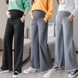 Pantalones premamá anchos de algodón cómodos y suaves