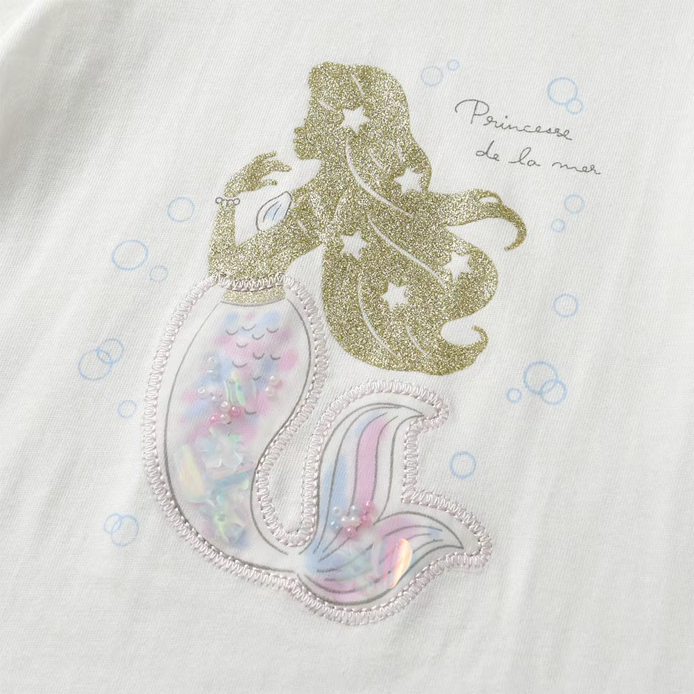 Camiseta manga corta algodón para niños con estampado princesa sirena - imagen 5