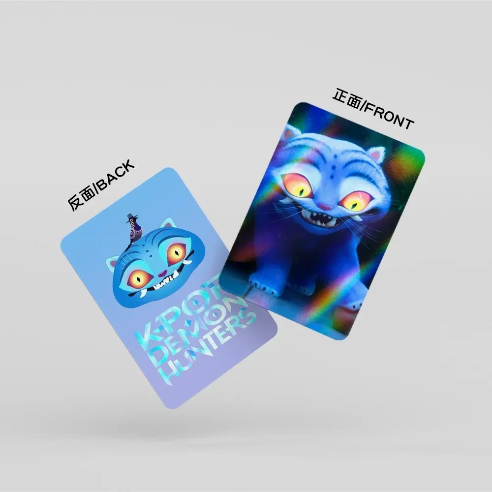30 Uds. K-POP Demon Hunter Girl Group lindo tigre tarjetas láser de doble cara Anime juego coleccionable para Fans tarjetas holográficas regalos - imagen 5