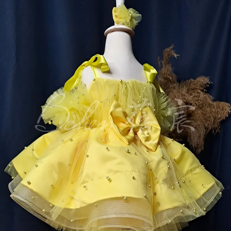 Vestido de cumpleaños para niñas pequeñas, vestidos de tutú con volantes de tul con corazón brillante, sesión de fotos para fiesta de té, 4-10T - imagen 4