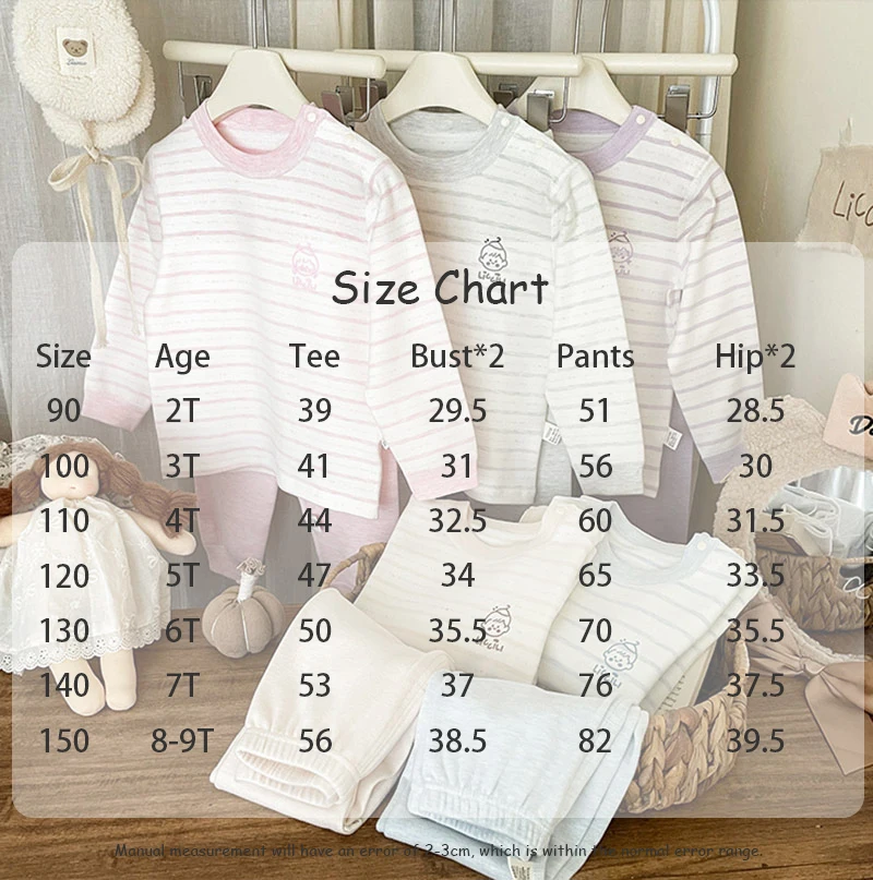Conjunto de pijamas infantiles MILANCEL en rosa pastel