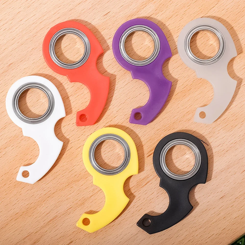 Llavero de Metal Fidget Spinner, juguete antiestrés, llavero con yema del dedo, anillo para aliviar la ansiedad y el aburrimiento, regalo de fiesta para chico y adulto - imagen 2
