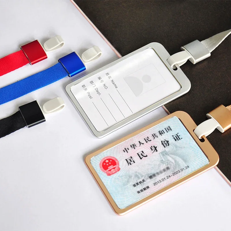 Portatarjetas colorido para empleados, cubierta de tarjeta de plástico, cordón, soporte para tarjeta de identificación de trabajo, etiqueta de nombre, bolsas, 1 ud. - imagen 3