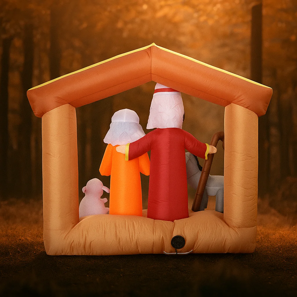 Burro inflable navideño – Decoración navideña para casa - imagen 4