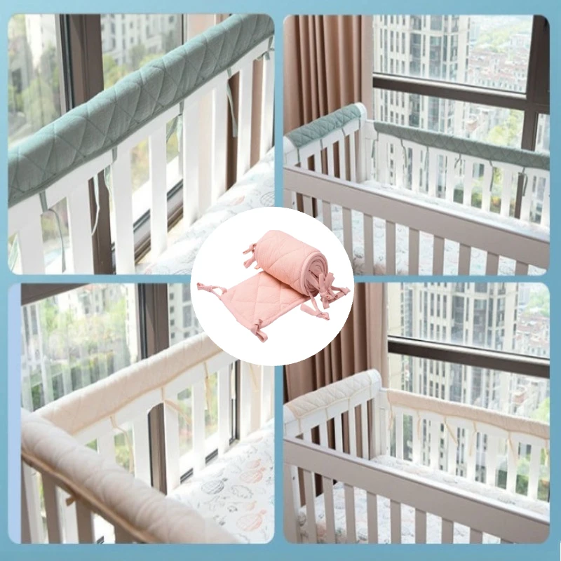 Protector de cuna en algodón suave antivuelco para bebé - imagen 3