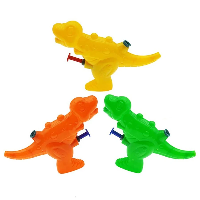 3 uds dinosaurio pistola de agua juguetes para niños tipo prensa Mini pistola de agua juguetes de agua de playa verano al aire libre transparente Color sólido TMZ - imagen 2