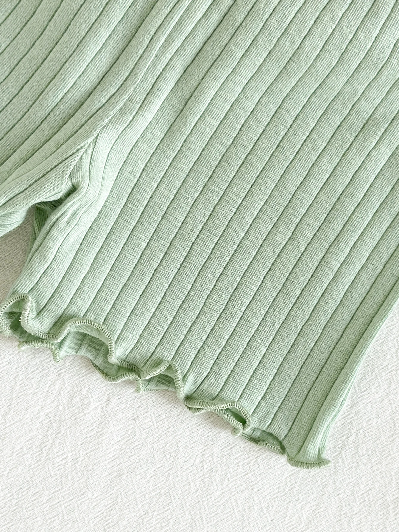 Conjunto verde manga corta bebé niña – Algodón suave, 0-9 meses - imagen 4