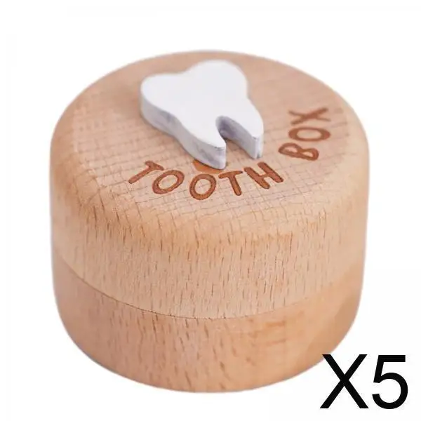 Organizador de almacenamiento de dientes, caja de recuerdos de madera para Baby Shower, ahorro de dientes para niños, decoración para guardería con memoria