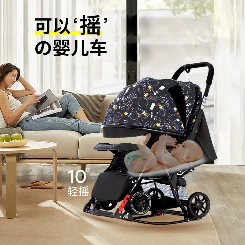 Carrito de bebé reversible y reclinable – Plegable con una mano - imagen 3