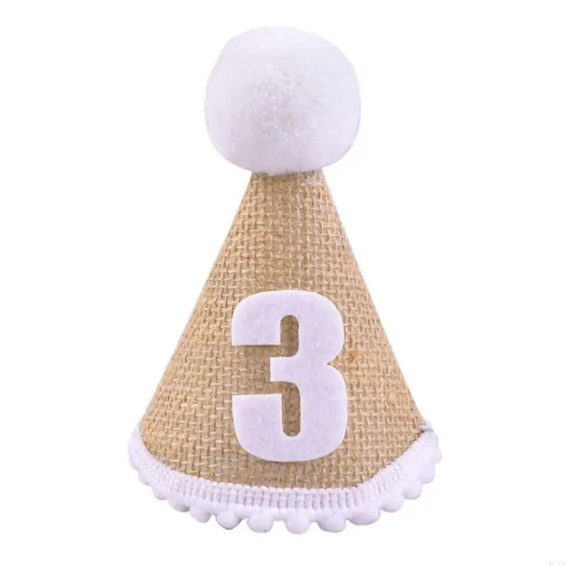 D7YD 0-3Y sombrero fiesta para bebé, sombrero fiesta cumpleaños, sombrero puntiagudo, diadema bonita, sombrero con - imagen 4