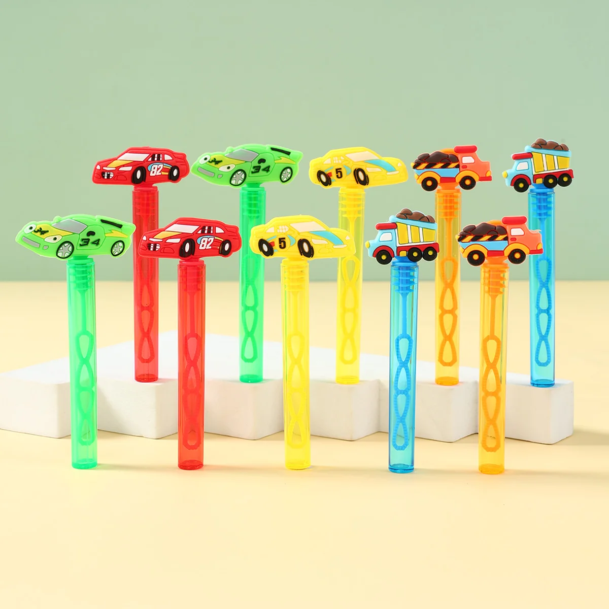 Vehículo de ingeniería, coche de carreras, tubo de burbuja, botella de jabón, construcción, decoración de fiesta de cumpleaños para niños, juguetes, regalos, Baby Shower - imagen 4