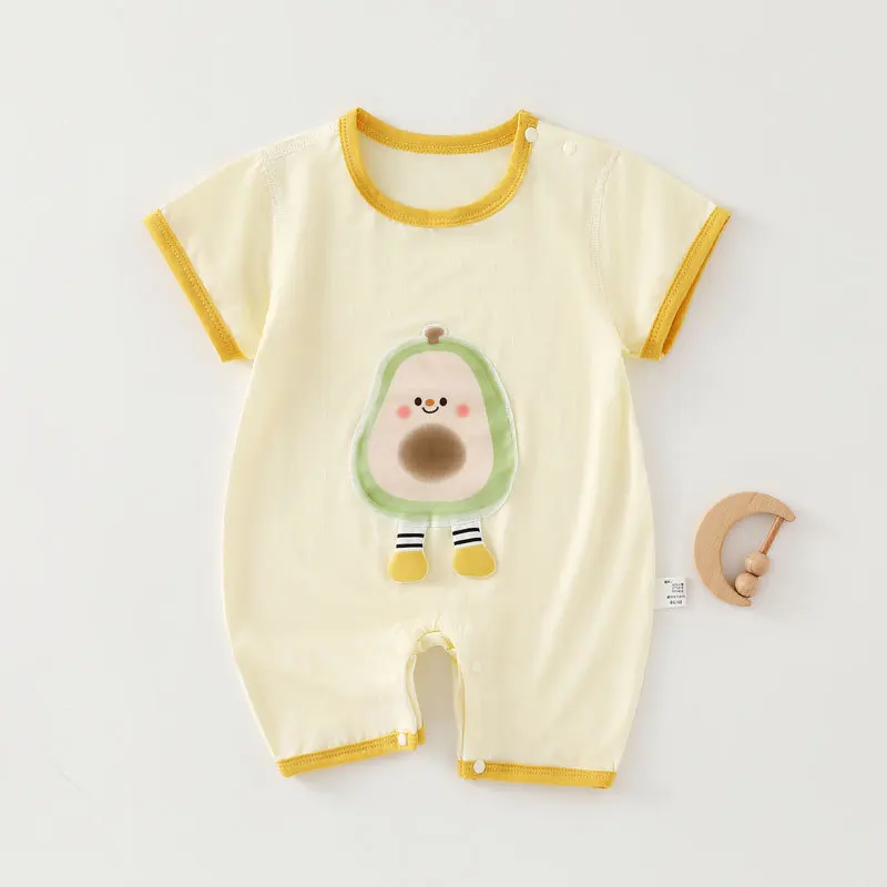 Tencel-mono de manga corta para bebé, ropa fina de verano transpirable y absorbente de sudor, pijamas para bebé de 0 a 12 meses - imagen 3