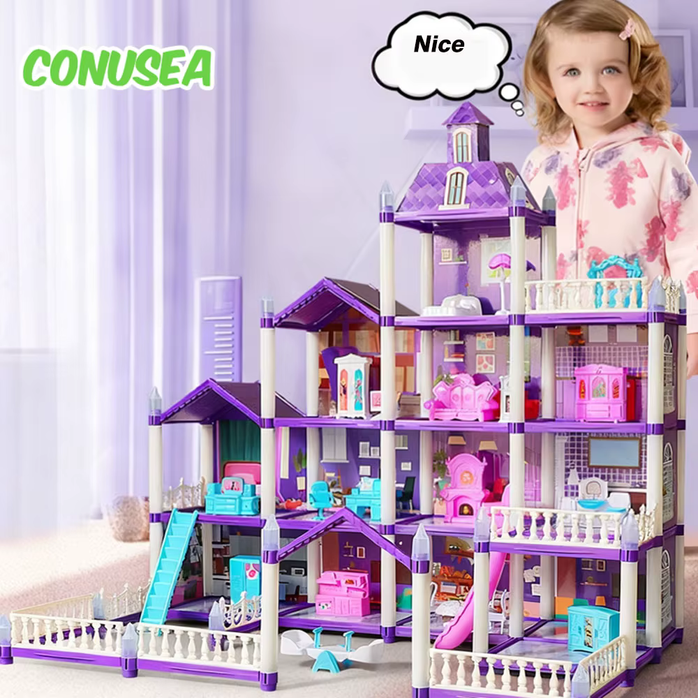 Casa de muñecas castillo princesa – Juguete grande de montaje
