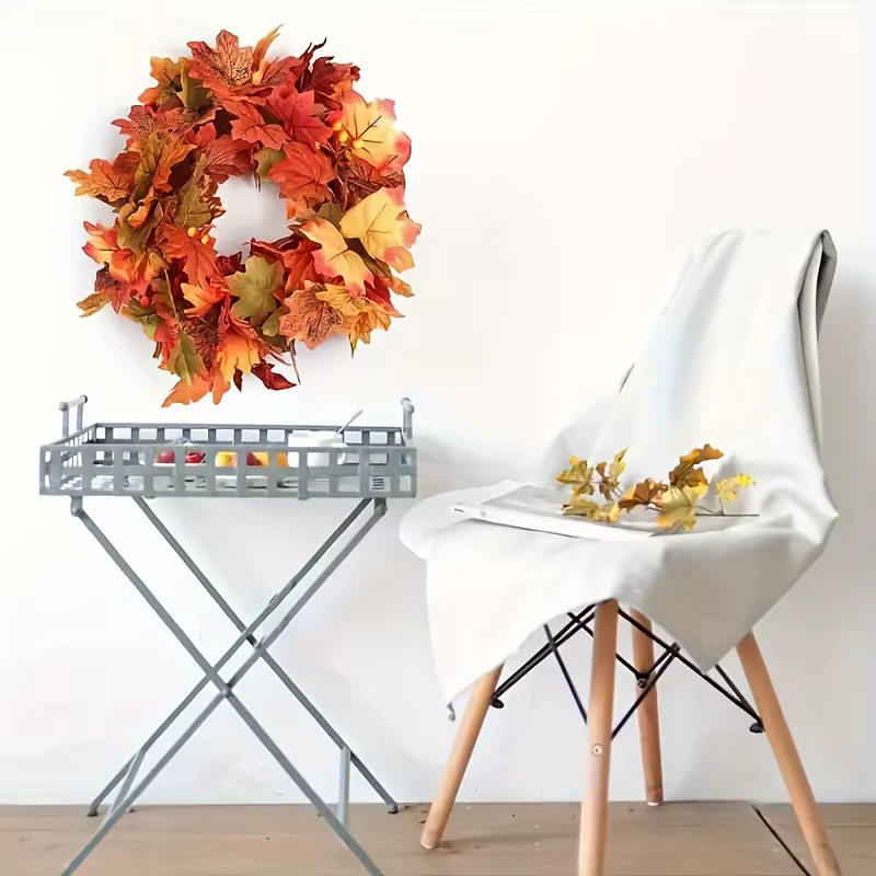 Guirnalda de hojas de arce artificial para decoración otoñal - imagen 5