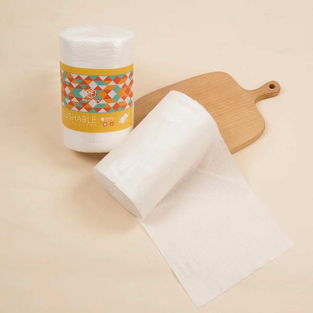 Toallitas para bebés de tela de bambú, forros para pañales biodegradables y transpirables, forros para pañales de tela, 1 rollo, 100 piezas - imagen 2