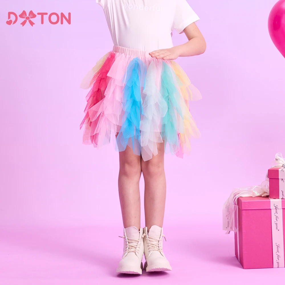 DXTON Tutú de tul con capas para niña fiestas y cumpleaños
