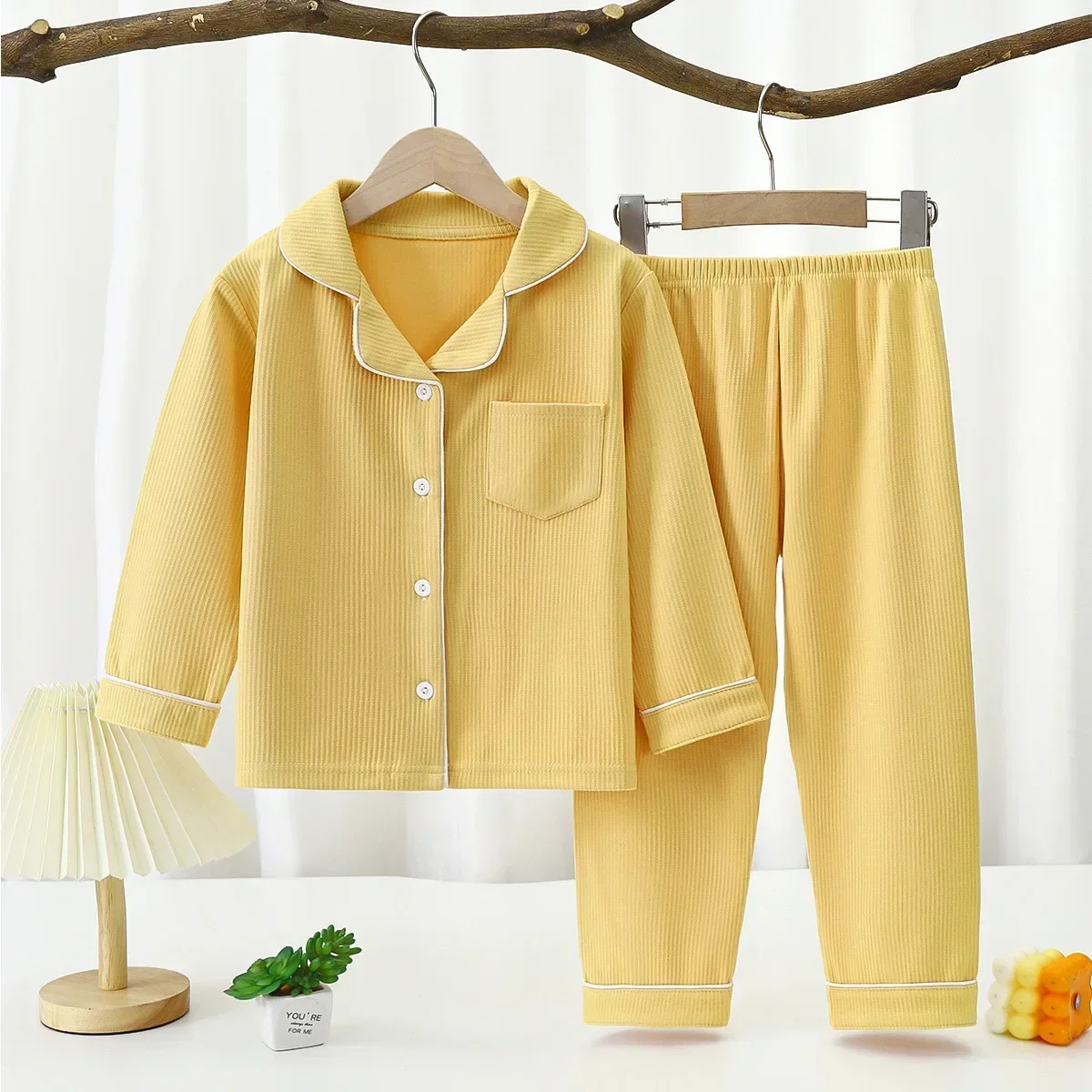 Conjunto de Pijamas para niño y niña adolescente, ropa de dormir bonita para bebé, regalo de cumpleaños de manga larga, ropa de descanso escolar, Pijamas de 1 a 16 años - imagen 2