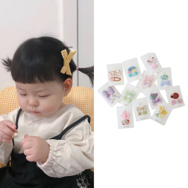 Conjunto de pinzas para el pelo para niña, pasadores pequeños y bonitos de Color caramelo, horquillas para bebé, pinzas pequeñas antideslizantes, accesorios para el cabello para niños pequeños, 2 uds.