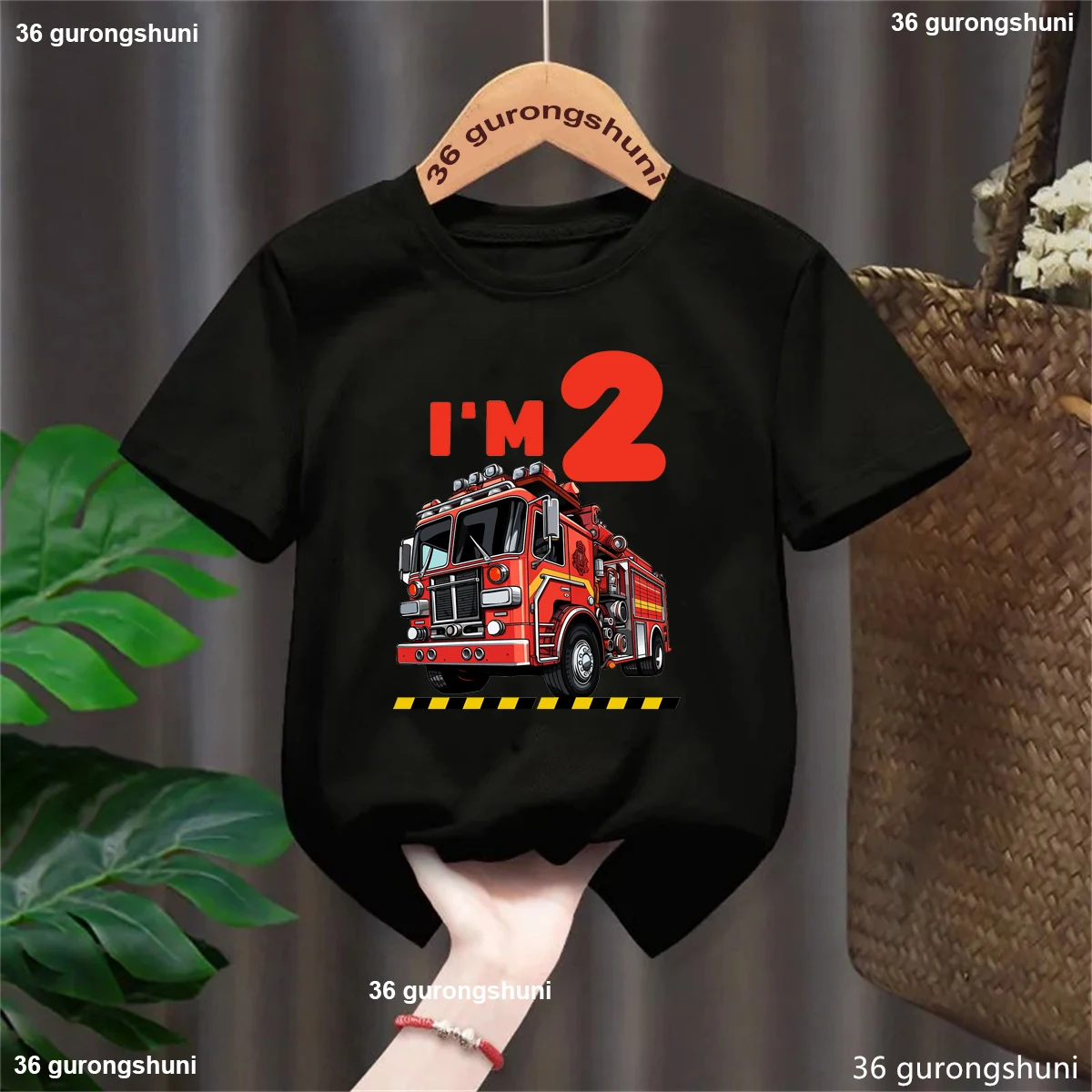 Camiseta con estampado de vehículo de ingeniería I Am 2nd/3rd, camiseta de regalo para niñas/niños, camiseta para niños pequeños, ropa Kawaii para niños