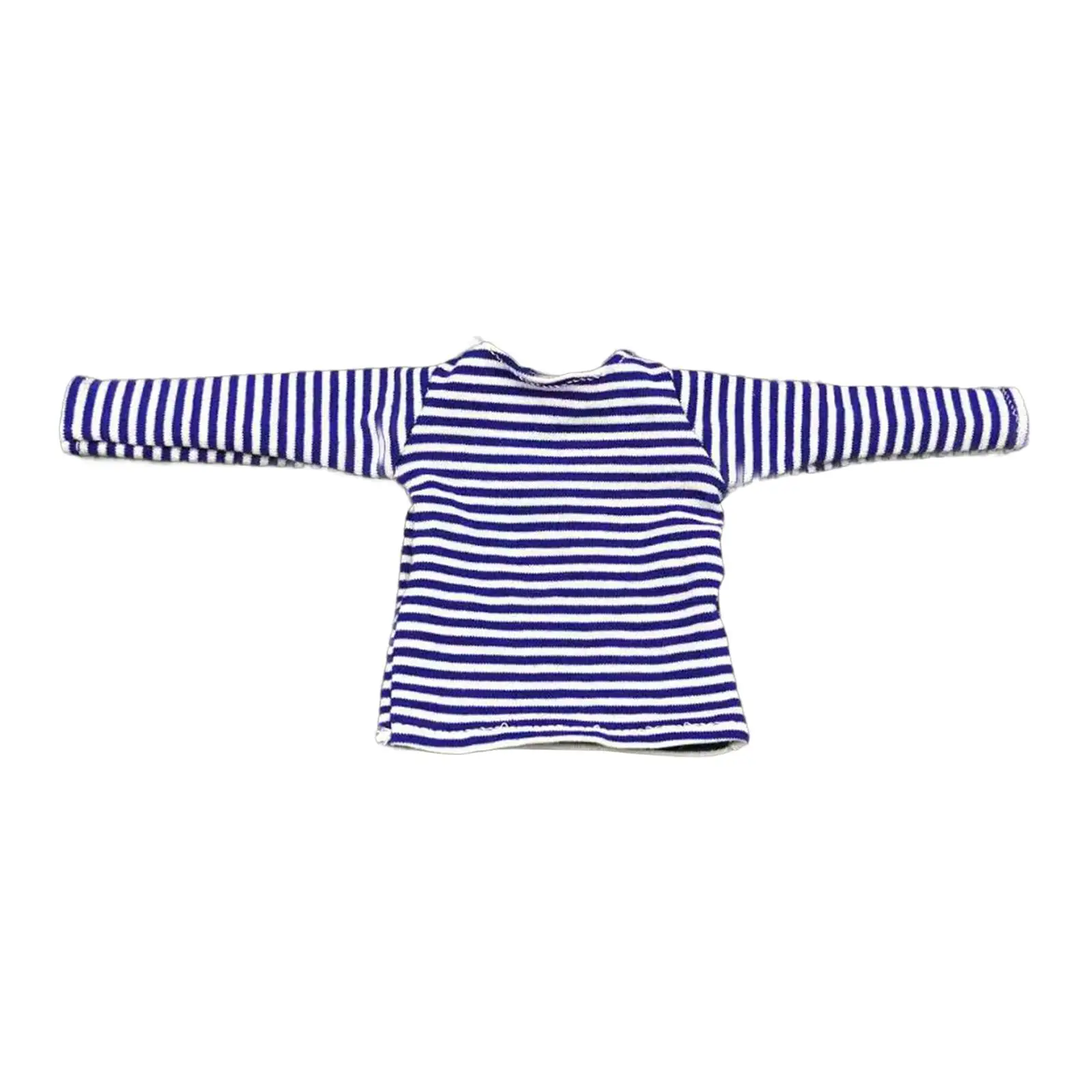 1/6 Figure Clothes Long Sleeve Striped Tee Fashion Action Figures Clothes Casual Outfit for 12inch Male Figures Accessory