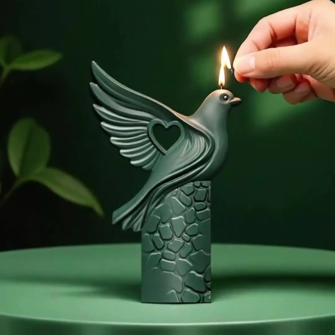 Molde de vela de paloma de la paz, molde de yeso de silicona resistente a la temperatura, molde de vela artesanal de calidad alimentaria para adornos de resina hechos a mano