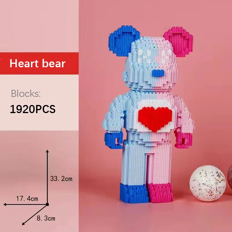 Oso Bearbrick de bloques – Juguete de construcción para niños
