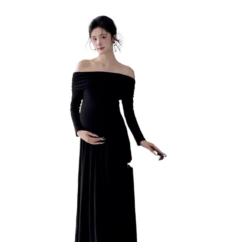 Vestido negro para sesión de fotos de recién nacido – Elegante - imagen 3