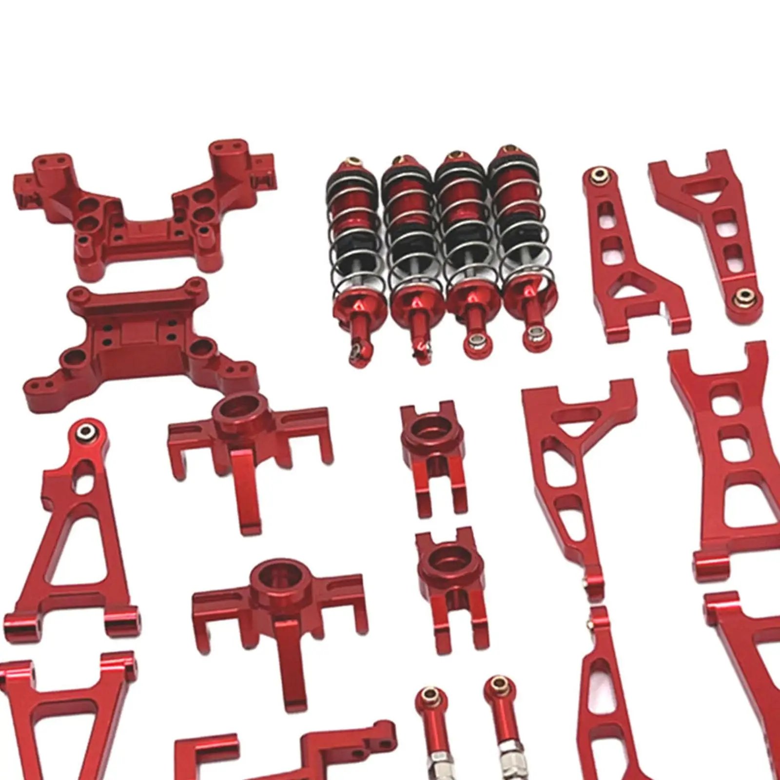 1/16 Scale RC Car Complete Set Upgrade Parts Front Steering Tie Rod Rear Lower Swing Arm for Mjx 16208 16207 16209 Accessories