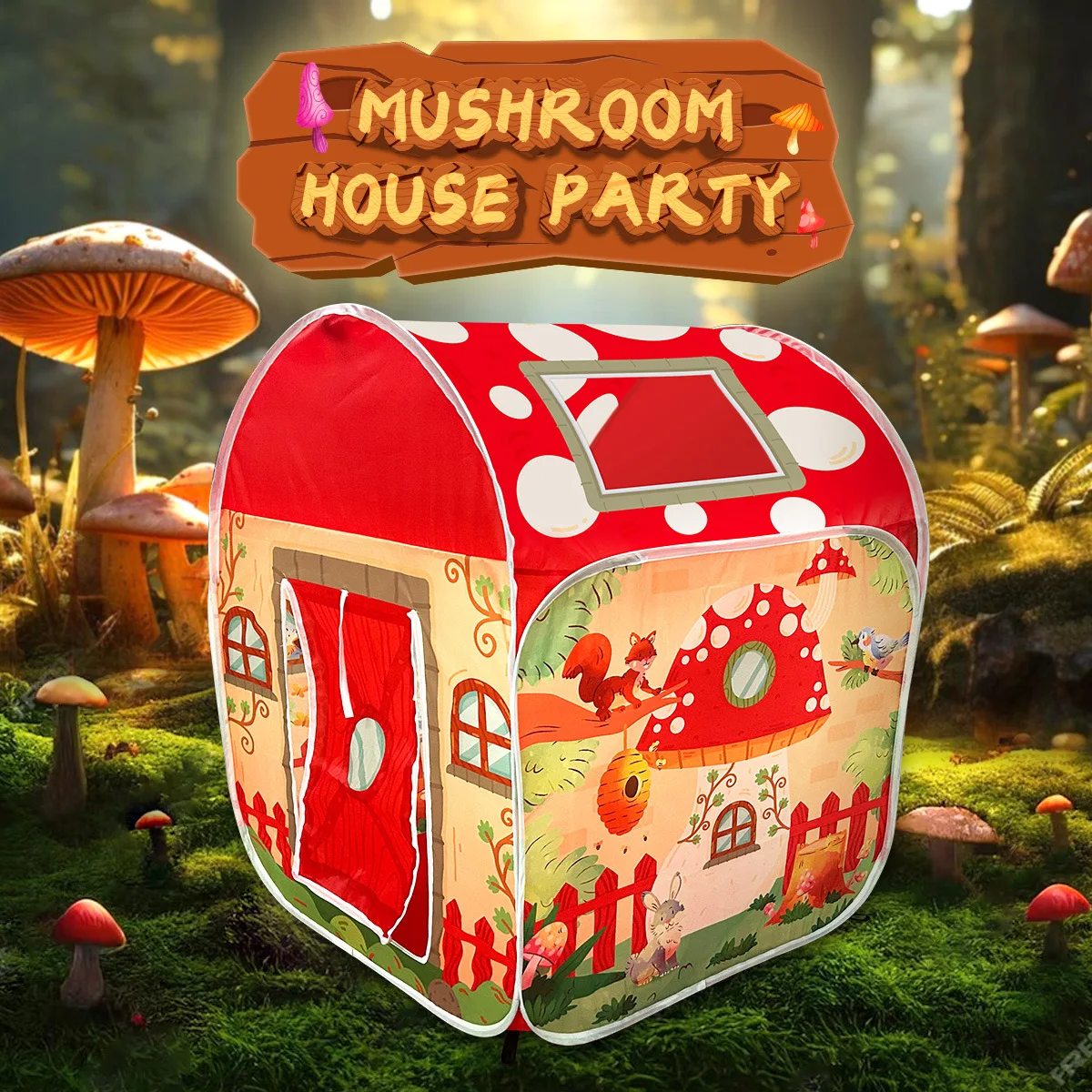 Parque infantil para bebés, tienda de juegos al aire libre, casas pequeñas para niñas, casa de juegos interior, casas de setas para acampar, cabaña, juguetes para niños - imagen 3