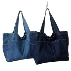 Bolso vaquero grande para mamá – ideal viaje, estudio y compras