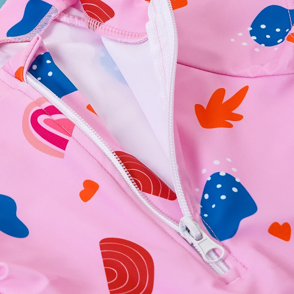 Elinfant bebé 0-2Y recién nacido niño bebé niña traje de baño de manga corta traje de baño traje de playa con sombrero - imagen 4