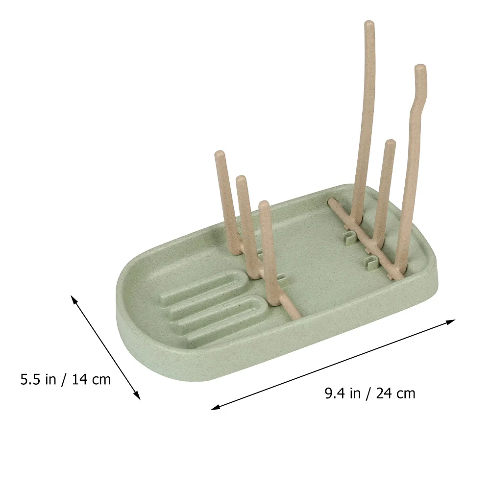 Estante de secado de biberones, paja de trigo, almacenamiento de gran capacidad, accesorios de alimentación, piezas de bomba para pezones, chupetes de cocina, 1 Uds. - imagen 3