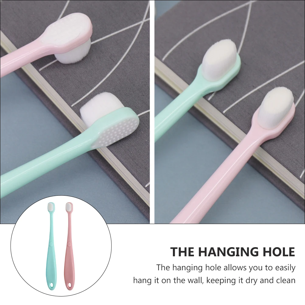 Juego de cepillos de dientes para niños, Material Pp de alta calidad, cerdas ultrafinas, cuidado bucal para bebés, cepillo de limpieza dental infantil duradero, pequeño, 2 uds. - imagen 3