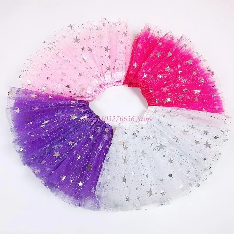 R6FD Falda Tutu Ballet Malla Elástica Niñas Vestido Bailarina