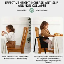 Asiento elevador infantil regulable con base antideslizante